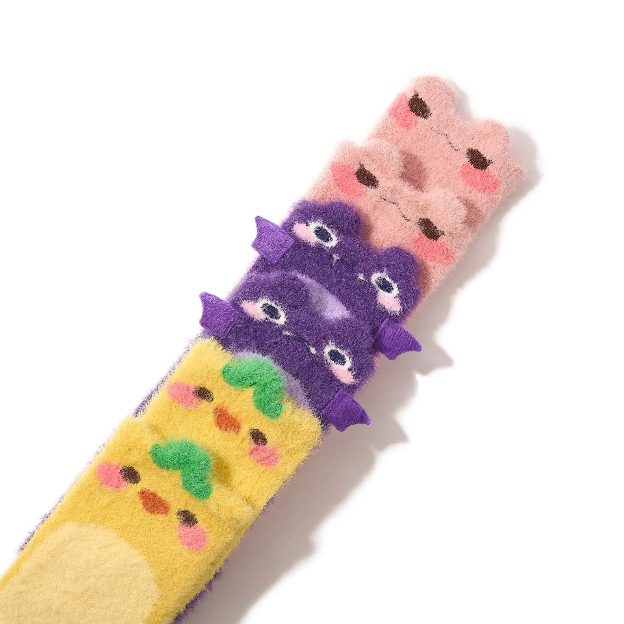 Tiny Protectors Fuzzy Sock 3-Pack (Mina, Taro, Cheese) - Image 5